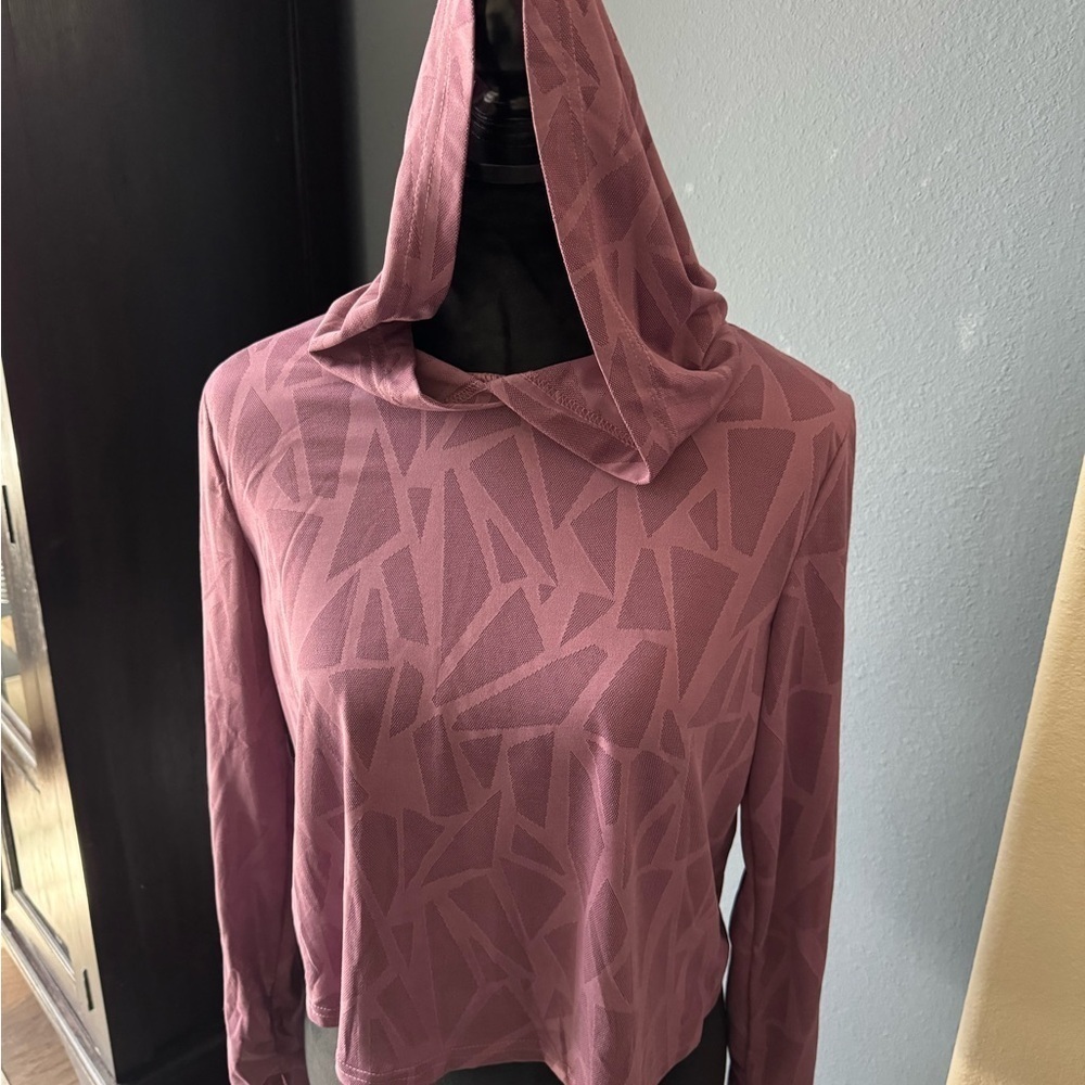 •SHEIN Mauve Abstract Hoodie•